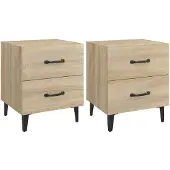 vidaXL Nachtkastjes 2 st 40x35x47,5 cm sonoma eikenkleurig