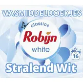 Robijn 5x Wasmiddeldoekjes Stralend Wit 16 Stuks