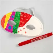 Packlinq Masker, h: 9,5 cm, b: 18,5 cm, wit, 10stuks