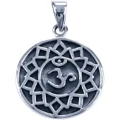 MOOYE ® - Collectie Zilveren Chakra Kruin ketting hanger
