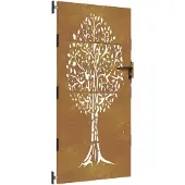 vidaXL Poort 85x175 cm boomontwerp cortenstaal