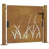 vidaXL Poort grasontwerp 100x75 cm cortenstaal