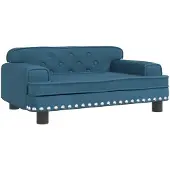 vidaXL Hondenmand 70x45x30 cm fluweel blauw