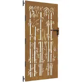 vidaXL Poort 85x200 cm bamboe-ontwerp cortenstaal