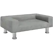 vidaXL Hondenmand 70x45x26,5 cm fluweel lichtgrijs