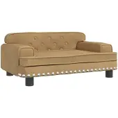 vidaXL Hondenmand 70x45x30 cm fluweel bruin