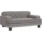 vidaXL Hondenmand 70x45x30 cm kunstleer grijs