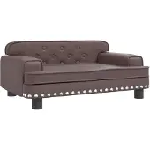 vidaXL Hondenmand 70x45x30 cm kunstleer bruin
