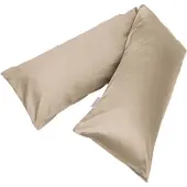 Yumeko Kussensloop Katoensatijn 35x160 Bruin - Eco, Bio & Fairtrade
