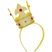 Widmann - Koning Midas Hoofdband Met Mini Kroon Goud - Goud - Carnavalskleding - Verkleedkleding