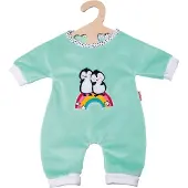 Heless Poppenromper Pinguïn Junior Fluweel Blauw Mt 35-45 Cm