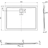 Ben Metric Design Douchebak Kunststof 120x90x3,5 cm Wit