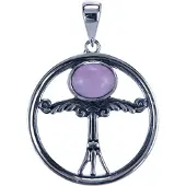 MOOYE ® - Collectie Zilveren Irminsul met amethyst ketting hanger