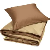 Yumeko Dekbedovertrek set Katoen Satijn 140x220 Bruin - Eco, Bio & Fairtrade