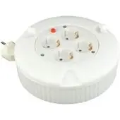 VB-tools Haspel 5 meter 4V 3x1,0mm² + RA dichte box Mini 5meter verlengkabel haspel