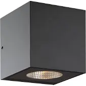 Arcchio LED-wandlamp buiten Tassnim, dimbaar, zwart, Aluminium, Modern, LED wandlamp buiten