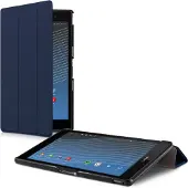 Kwmobile Hoesje geschikt voor Sony Xperia Tablet Z3 Compact - Kunstlederen tablet cover met standaard - In donkerblauw