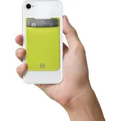 Celly kaarthouder smartphone 14 x 6 cm katoen geel