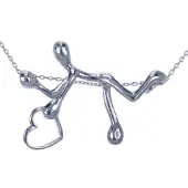 MOOYE ® - Collectie Zilveren Hartendief ketting hanger