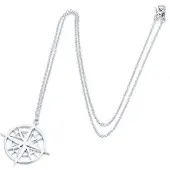 LGT JWLS LGT Jewels Dames ketting kompas Zilverkleurig