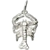 MOOYE ® - Collectie Zilveren Sterrenbeeld Kreeft ketting hanger - groot