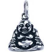 MOOYE ® - Collectie Zilveren Hotei zittend ketting hanger