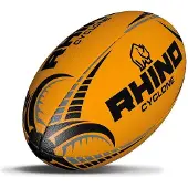 Rhino rugbybal Cyclone rubber/polyester oranje
