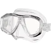 Tusa Freedom Ceos – Duikmasker met twee lenzen, comfortabele pasvorm dicht op het gezicht, Freedom Technology voor comfort en prestaties, hypoallergeen silicone – Transparant/Transparant – M-212 T