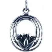 MOOYE ® - Collectie Zilveren Lotus ketting hanger - klein