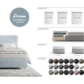 DELIFE Boxspringbed Dream-Fine 180x200 microvezel Beige
