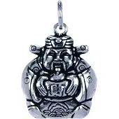 MOOYE ® - Collectie Zilveren Cai Shen ketting hanger