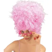 Merkloos Roze suikerspin 50s pruik voor dames - Verkleedpruiken