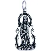 MOOYE ® - Collectie Zilveren Kwan Yin staand ketting hanger