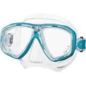 Tusa Freedom Ceos – Duikmasker met twee lenzen, comfortabele pasvorm dicht op het gezicht, Freedom Technology voor comfort en prestaties, hypoallergeen silicone – Transparant/Lichtgroen – M-212 OG