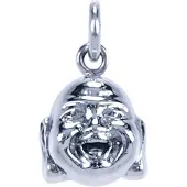 MOOYE ® - Collectie Zilveren Hotei hoofd ketting hanger