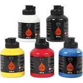 Packlinq Pigment Art School, primaire kleuren, 5x500ml