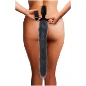 Tailz Vibrerende Anaal Plug Met Vossenstaart - Vibrerende ButtPlug - Grijs