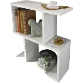 Kalune Design Bijzettafel Karinus | mdf wit 50x55.4x17 cm wandrekken | NADUVI