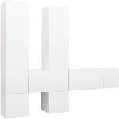 vidaXL 7-delige Tv-meubelset bewerkt hout wit