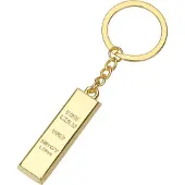 LGT JWLS Goudkleurige Sleutelhanger Goudstuk met Sleutelring