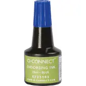 Q-CONNECT stempelinkt | flesje van 28 ml | blauw