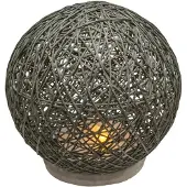Atmosphera Tafellamp Wire D18,5x18cm - Batterij niet inbegrepen - Grijs