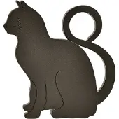 Esschert Design deurstopper kat 11 cm polypropyleen zwart