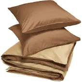 Yumeko Dekbedovertrek set Katoen Satijn 240x220 Bruin - Eco, Bio & Fairtrade