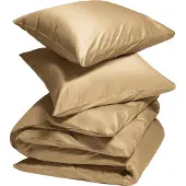 Yumeko Dekbedovertrek set Katoen Satijn 200x220 Beige - Eco, Bio & Fairtrade