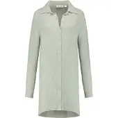 Yumeko Blouse Gewassen Linnen S Groen - Eco, Bio & Fairtrade