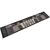 vidaXL Keukenmat wasbaar koffieprint 60x300 cm fluweel zwart