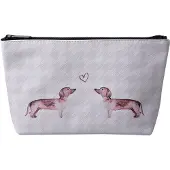 Juleeze Toilettas Dames Hond Teckel 26x6x16 cm Beige Synthetisch Rechthoek