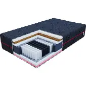 FDM BLACK Matras 100x200 cm - Hoogte 22 cm H3 en H4 - Pocketvering Matrassen - Dubbelzijdig - 7 zones - Antiallergisch