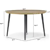 Lifestyle Garden Furniture Lifestyle Montana dining tuintafel 130 cm antraciet
